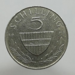 1993 - 5 schilling, Rakúsko