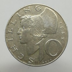1957 - 10 schilling, Rakúsko