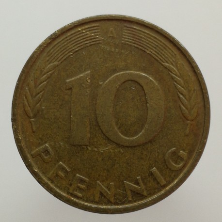 1990 A - 10 pfennig, Bundesrepublik Deutschland, Nemecko