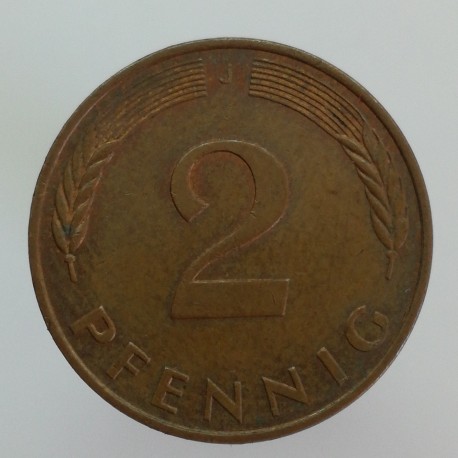 1995 J - 2 pfennig, Bundesrepublik Deutschland, Nemecko