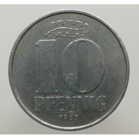 1963 A - 10 pfennig, Deutsche Demokratische Republik, Nemecko