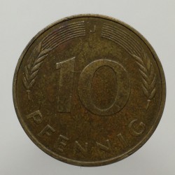 1980 J - 10 pfennig, Bundesrepublik Deutschland, Nemecko