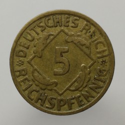 1925 G - 5 reichspfennig, Deutsches Reich, Nemecko