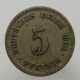 1901 D - 5 pfennig, Deutsches Reich, Nemecko