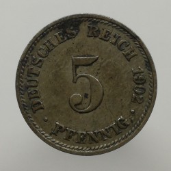 1902 D - 5 pfennig, Deutsches Reich, Nemecko