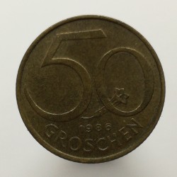 1986 - 50 groschen, Rakúsko