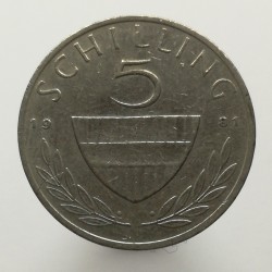 1981 - 5 schilling, Rakúsko