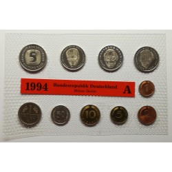 1994 A, D, F, G, J - 5 x sada mincí BK, Nemecko