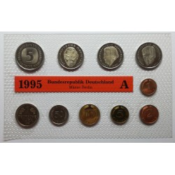 1995 A, D, F, G, J - 5 x sada mincí BK, Nemecko