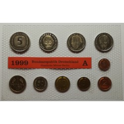 1999 A, D, F, G, J - 5 x sada mincí BK, Nemecko