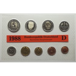 1988 D, F, G, J - 4 x sada mincí BK, Nemecko