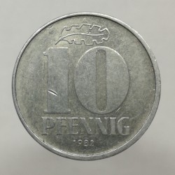 1982 A - 10 pfennig, Deutsche Demokratische Republik, Nemecko