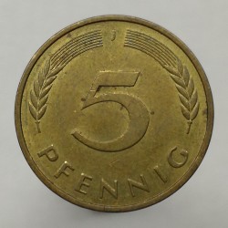 1991 J - 5 pfennig, Bundesrepublik Deutschland, Nemecko