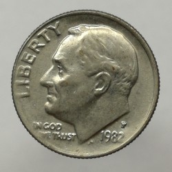 1982 P - 1 dime, USA
