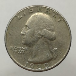 1980 P - 1/4 dollar, USA