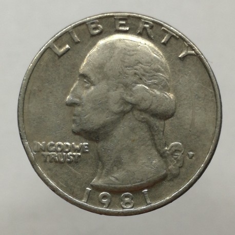 1981 P - 1/4 dollar, USA