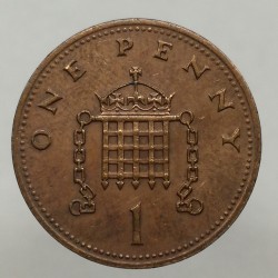 1989 - 1 penny, Elizabeth II., Anglicko
