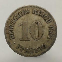 1901 E - 10 pfennig, Deutsches Reich, Nemecko