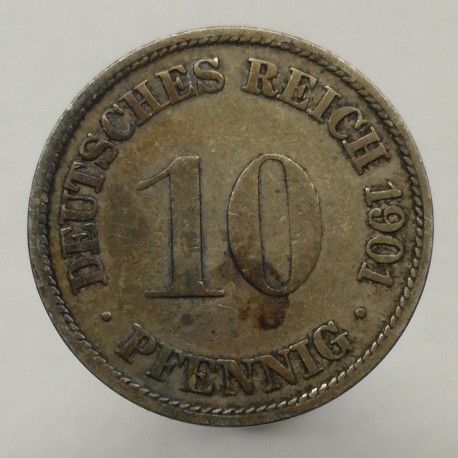1901 F - 10 pfennig, Deutsches Reich, Nemecko