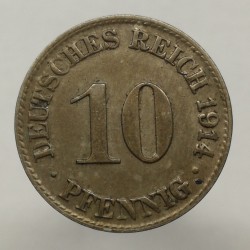1914 D - 10 pfennig, Deutsches Reich, Nemecko
