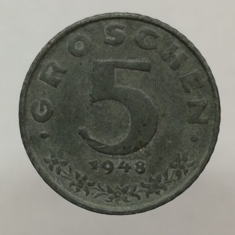 1948 - 5 groschen, Rakúsko