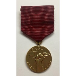 50. výročie založenia KSČ, bronzová pozlátená medaila, 1971, ČSSR
