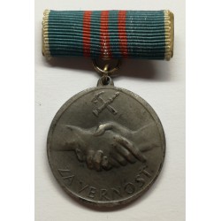 Za vernosť, hasičská medaila z bieleho kovu, ČSSR