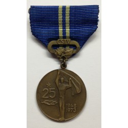 25. výročie ČSTV 1948 - 1973, bronzová medaila, ČSSR