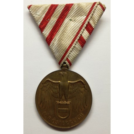 1914 - 1918 Für Osterreich, vojenská pamätná medaila, 1933, Rakúsko