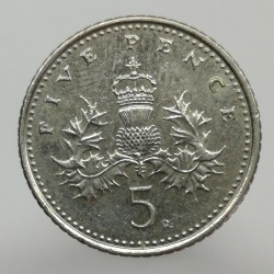 2005 - 5 pence, Elizabeth II., Anglicko