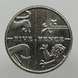 2014 - 5 pence, Elizabeth II., Anglicko