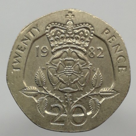 1982 - 20 pence, Elizabeth II., Anglicko