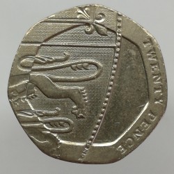 2009 - 20 pence, Elizabeth II., Anglicko