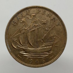 1946 - 1/2 penny, George VI., Anglicko