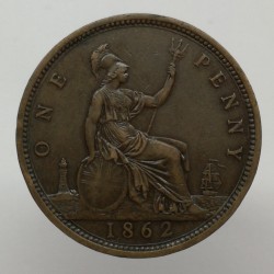 1862 - 1 penny, Victoria, Anglicko