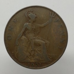1921 - 1 penny, George V., Anglicko