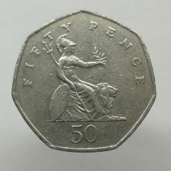 2001 - 50 pence, Elizabeth II., Anglicko
