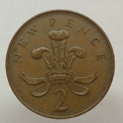 1971 - 2 pence, Elizabeth II., Anglicko