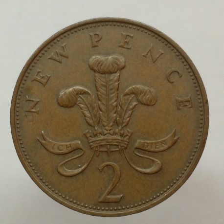 1971 - 2 pence, Elizabeth II., Anglicko