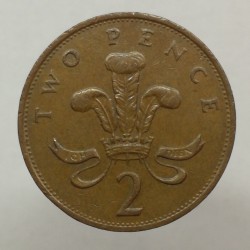 1989 - 2 pence, Elizabeth II., Anglicko