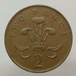 1990 - 2 pence, Elizabeth II., Anglicko