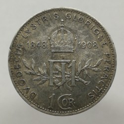 1848 - 1908 b.z. - pamätná 1 koruna, František Jozef I. 1848 - 1916
