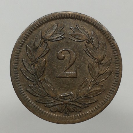 1850 A - 2 rappen, Švajčiarsko