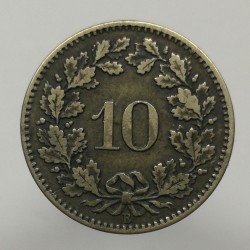 1873 B - 10 rappen, Švajčiarsko