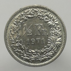 1971 - 1/2 franc, Švajčiarsko