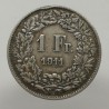 1911 B - 1 franc, striebro, Švajčiarsko