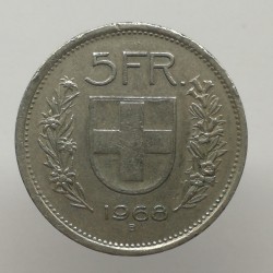 1968 B - 5 franc, Švajčiarsko