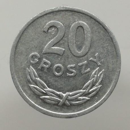 1976 MW - 20 groszy, malá číslica 6, Poľsko