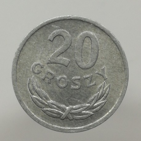 1976 MW - 20 groszy, veľká číslica 6, Poľsko