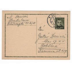 1940 CDV 8 - Jozef Tiso, celina, jednoduchý poštový lístok, Slovenský štát, 1940, Bratislava 2